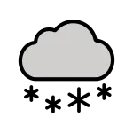 Cloud With Snow SVG Icon